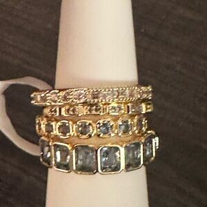 Bomb Party Delicates sz 6 gold and Paraiba Tourmaine